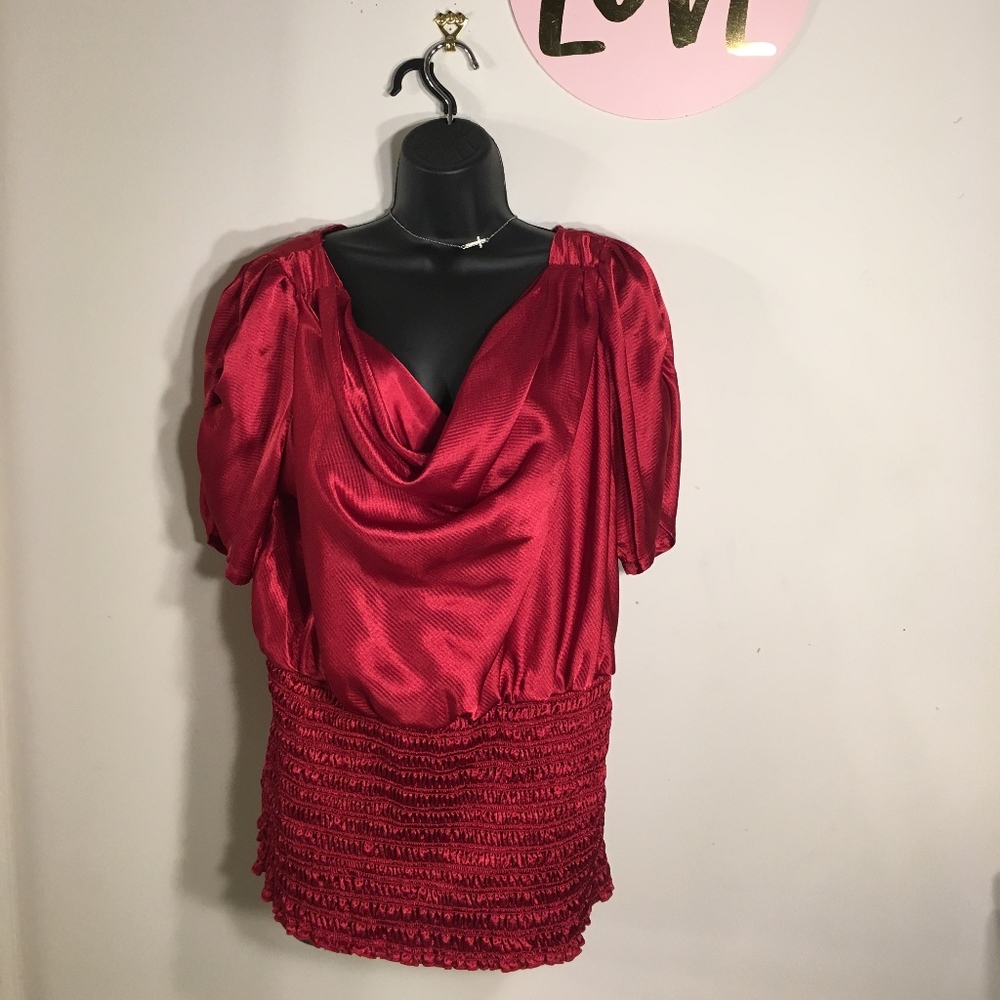 Red Ashley Stewart Blouse